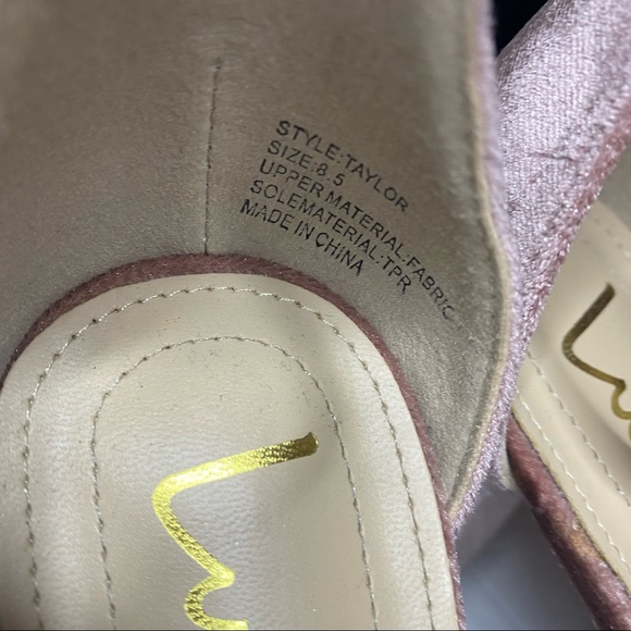 Lulus Taylor Mauve Velvet Ankle Strap Heels size 8.5 - Picture 9 of 11